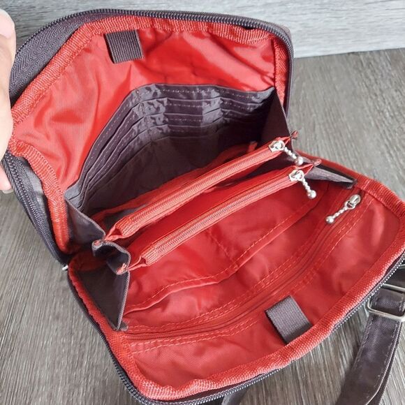 Baggallini Brown Nylon Crossbody Bag Convertible - Picture 6 of 8